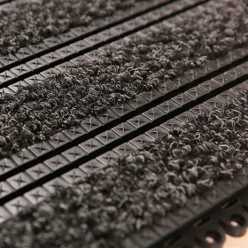 Superclose up of the vinyl threads of the Designa Vinyl Architectural Mat Tiles