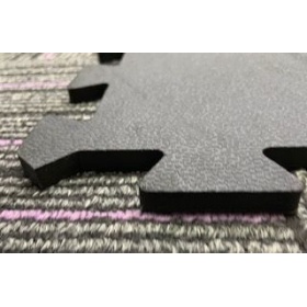 Insitu side product image of the interconnecting sides of the interconnecting gym mat which is perfect for commercial gyms