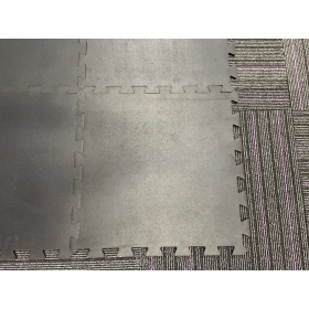Corner product image of an interconnecting gym mat which is perfect for areas that require a high impact flooring solution