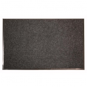 Full product image of charcoal, polypropylene Super Brush Mat made for commercial and residential entrances